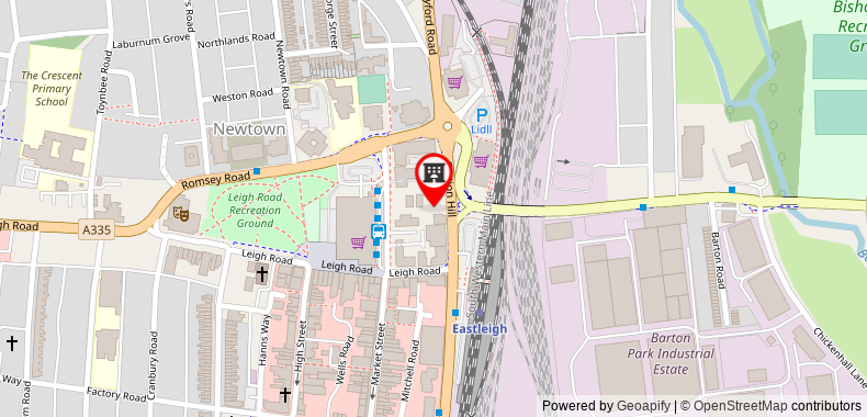 Travelodge Eastleigh Central on maps