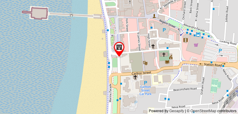 Bản đồ đến Premier Inn Weston Super-Mare - Seafront