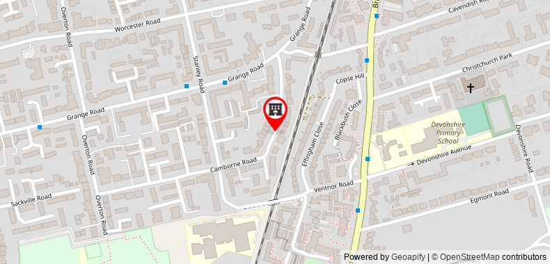 Bản đồ đến Khách sạn OYO Flexistay Apart Sutton near Royal Marsden Hospital