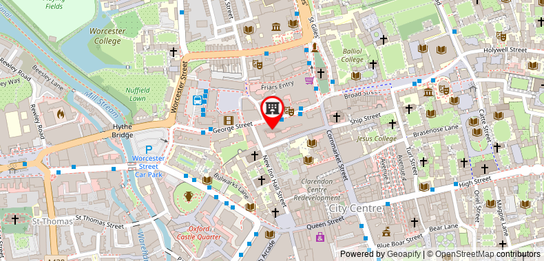 Bản đồ đến Khách sạn George Oxford