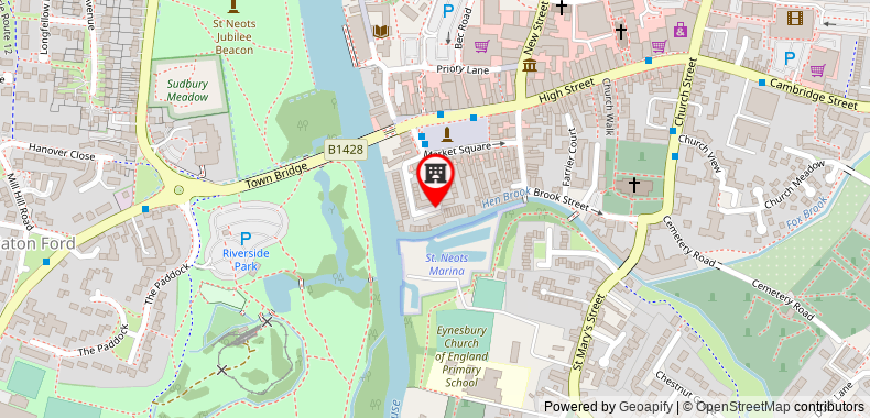 River Courtyard Apartment In The Heart Of Stneots on maps