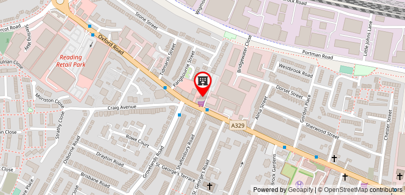 ibis Styles Reading Oxford Road on maps