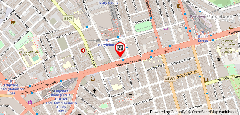 Landmark London Hotel on maps