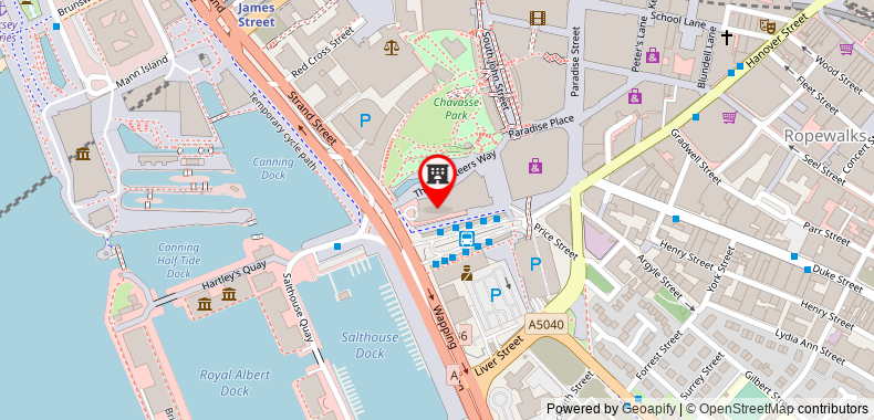 Bản đồ đến Hilton Liverpool City Centre