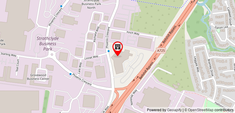 Bản đồ đến Khách sạn DoubleTree by Hilton Strathclyde