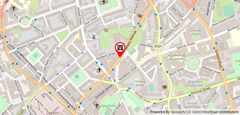 Bản đồ đến LSE Rosebery Hall