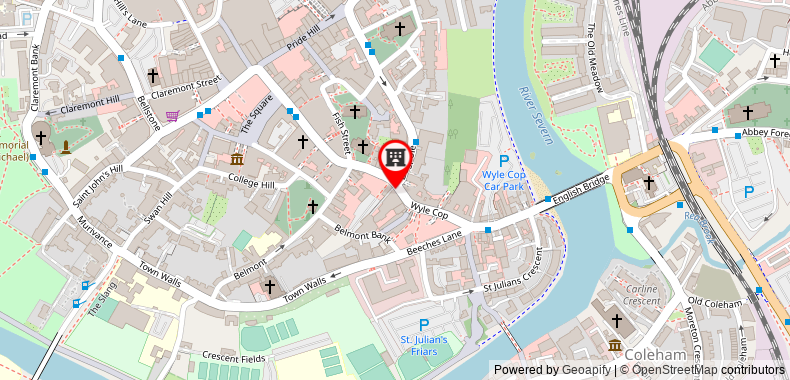 Bản đồ đến Khách sạn Lion Shrewsbury