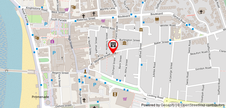 The Orchard Hotel on maps