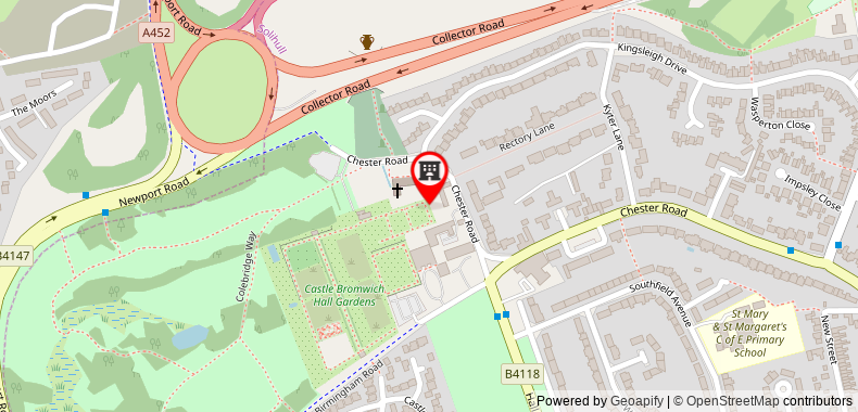 Bản đồ đến Khách sạn Castle Bromwich Hall