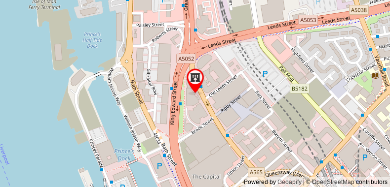 Bản đồ đến Khách sạn Radisson Blu Liverpool