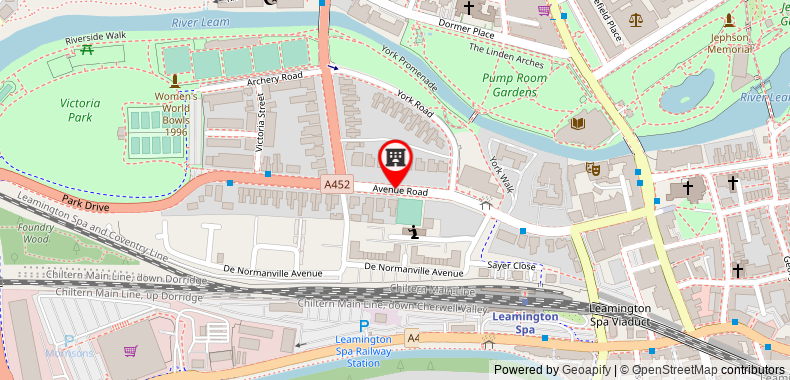 Bản đồ đến Leamington Spa Serviced Apartments - Avon Croft