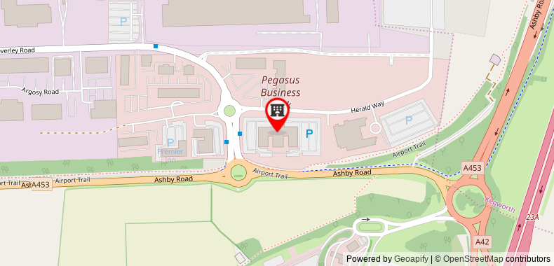 Radisson Blu Hotel East Midlands Airport on maps