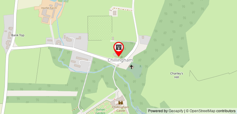 Chillingham Manor on maps