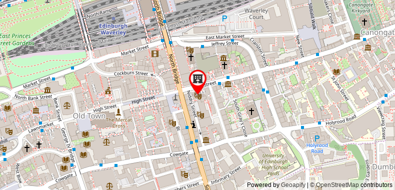 在地图上查看愛丁堡市中心麗柏酒店