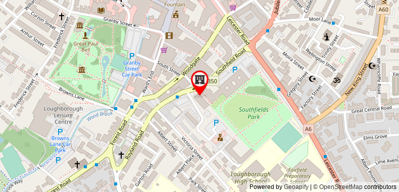 Premier Inn Loughborough on maps