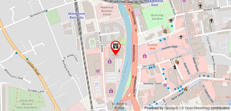 Travelodge Maidstone Central on maps