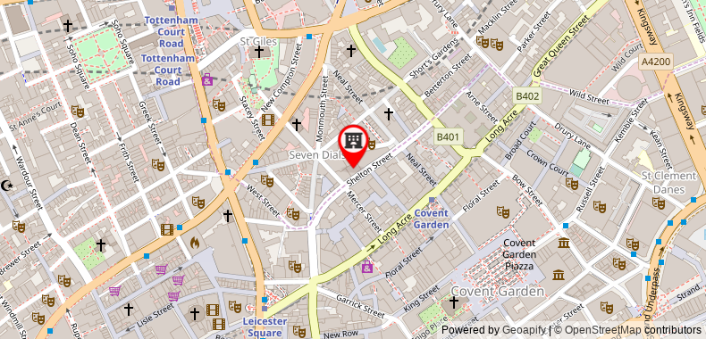 Covent Garden by Austin David Apartments on maps