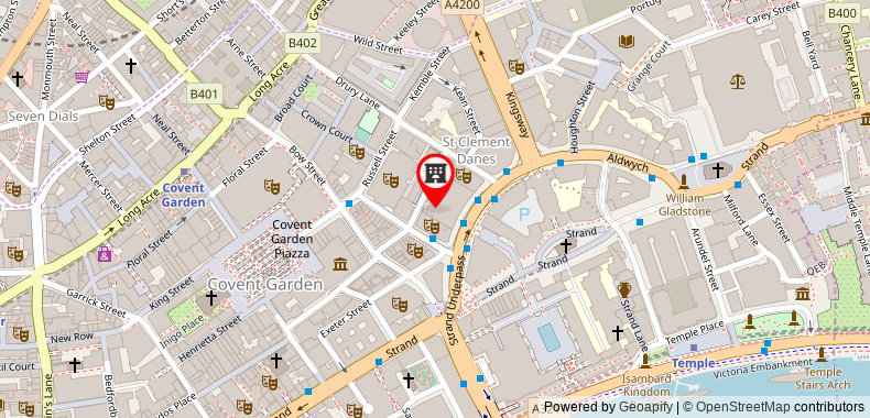 The Waldorf Hilton London on maps