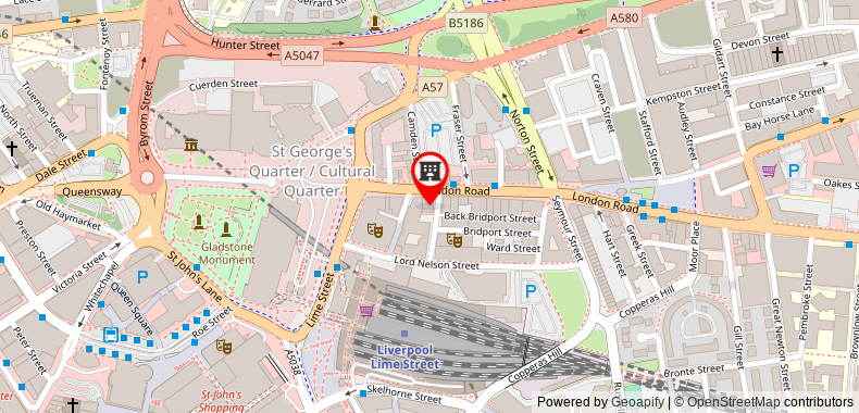 Lord Nelson Hotel on maps