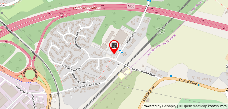 Bản đồ đến Holiday Inn Runcorn M56 Junction 12