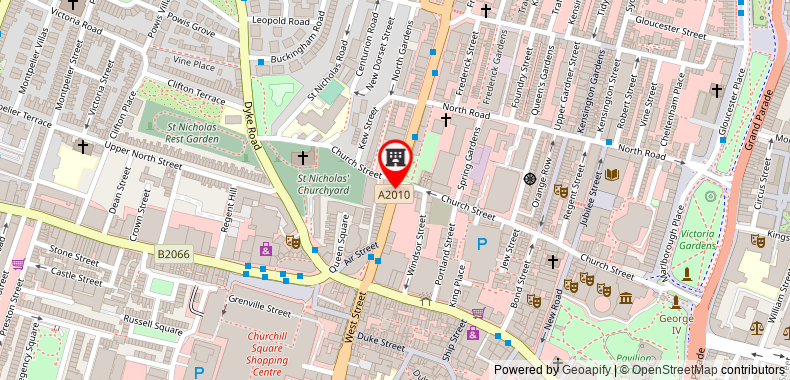 Bản đồ đến Khách sạn ibis Brighton City Centre