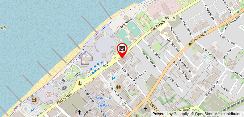Bản đồ đến Khách sạn OYO Pier Rhyl