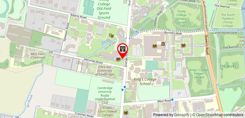 Bản đồ đến Robinson College - University of Cambridge