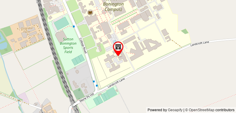 Bản đồ đến Bonington Student Village (Campus Accommodation)