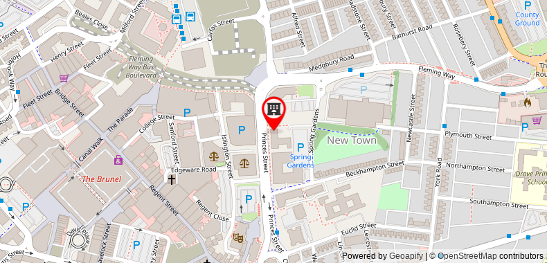 Bản đồ đến Travelodge Swindon Central