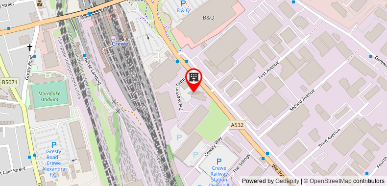 Premier Inn Crewe Central on maps