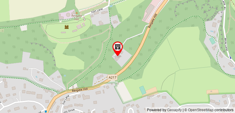 Reigate Manor Hotel on maps