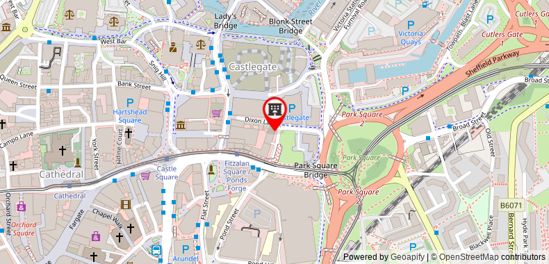 Bản đồ đến Khách sạn Ibis Sheffield Centre