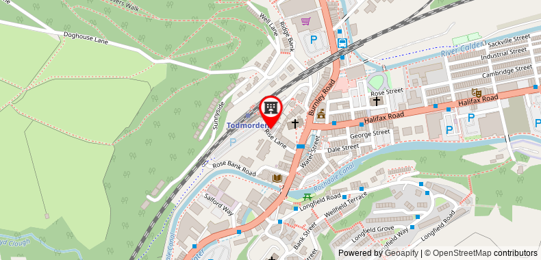 The Queen Hotel on maps