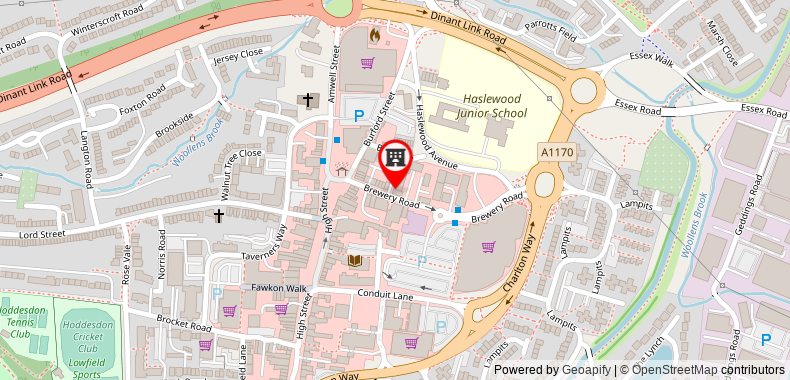 Bản đồ đến Velvet 2-bedroom apartment, Brewery Road, Hoddesdon