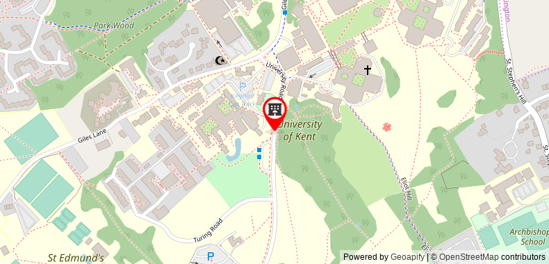 Bản đồ đến Keynes College University of Kent Hostel