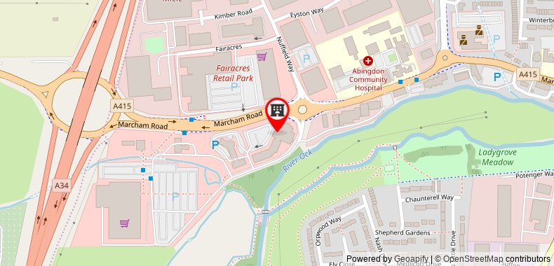 Bản đồ đến Hilton Garden Inn Abingdon Oxford