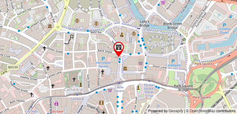Bản đồ đến Premier Inn Sheffield City Centre - Angel St