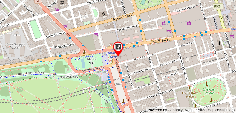 Bản đồ đến Khách sạn London Marriott Park Lane
