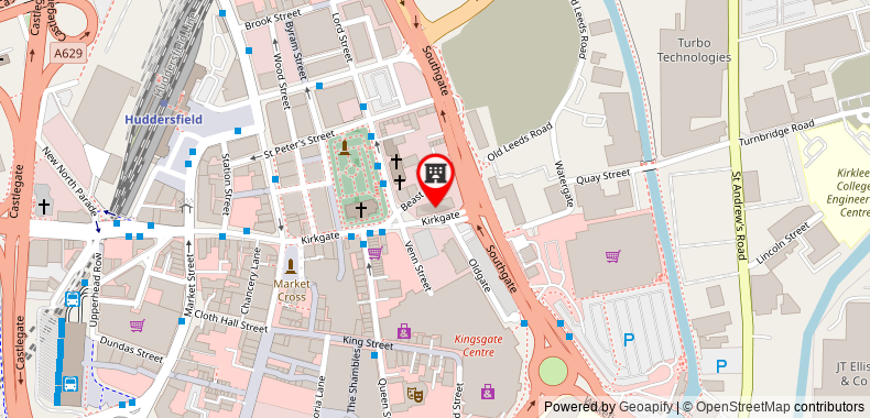 The New Huddersfield Hotel  on maps