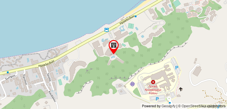 Rhodes Bay Hotel and Spa on maps