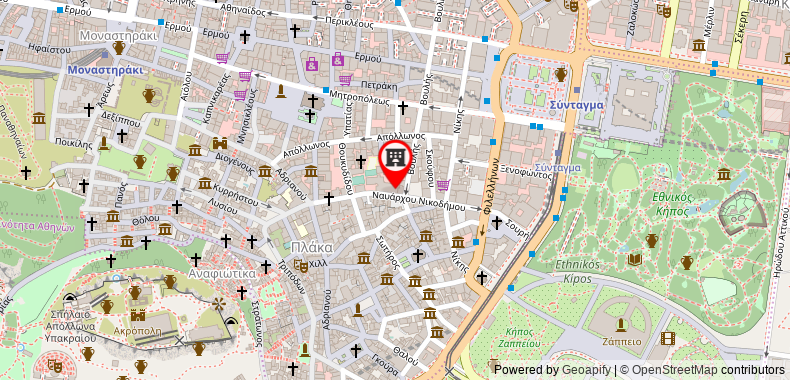 Electra Palace Hotel Athens on maps