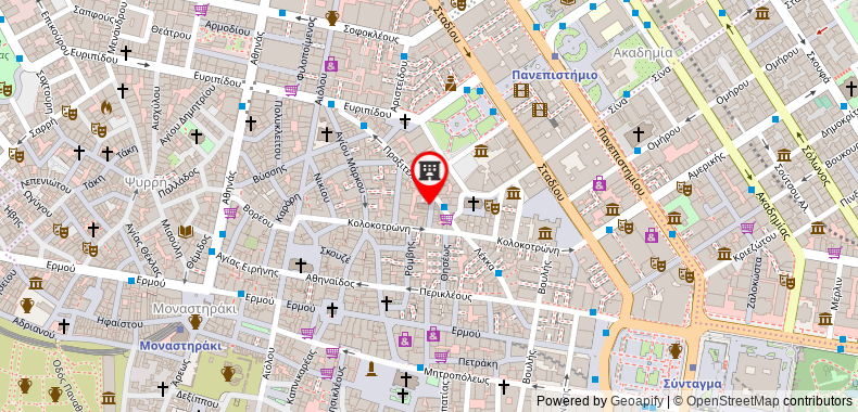 在地图上查看雅典經典酒店