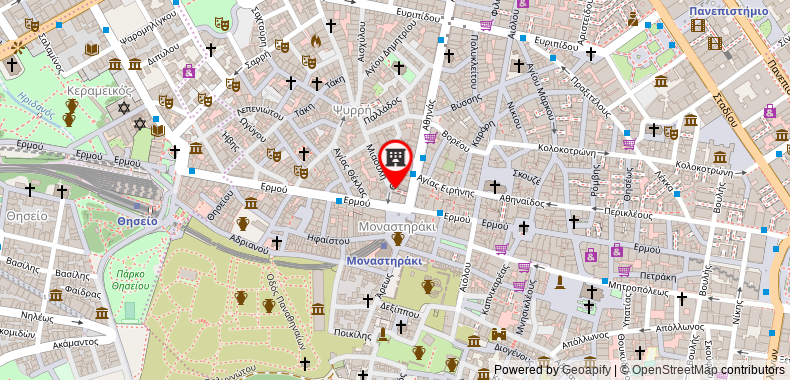 A For Athens Hotel on maps