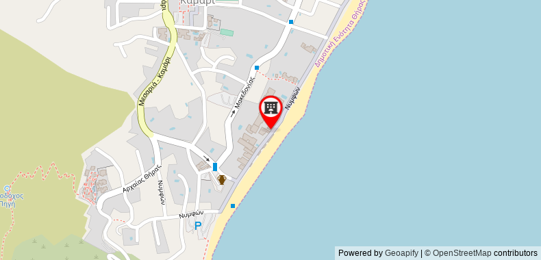 Bản đồ đến Khách sạn Kamari Beach
