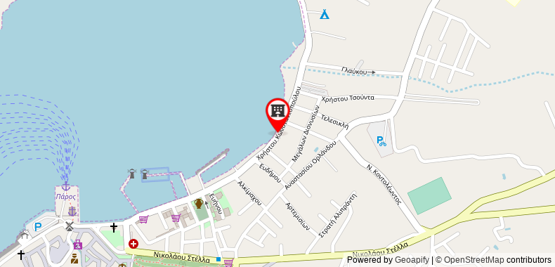 Bản đồ đến Khách sạn Paros