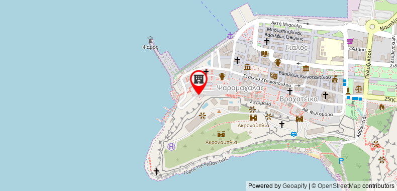 Bản đồ đến Khách sạn Nafplia Palace and Villas