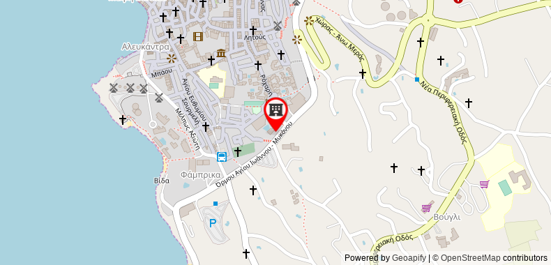 Bản đồ đến Khách sạn Belvedere Mykonos