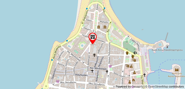 Bản đồ đến Khách sạn Mitsis Petit Palais Beach