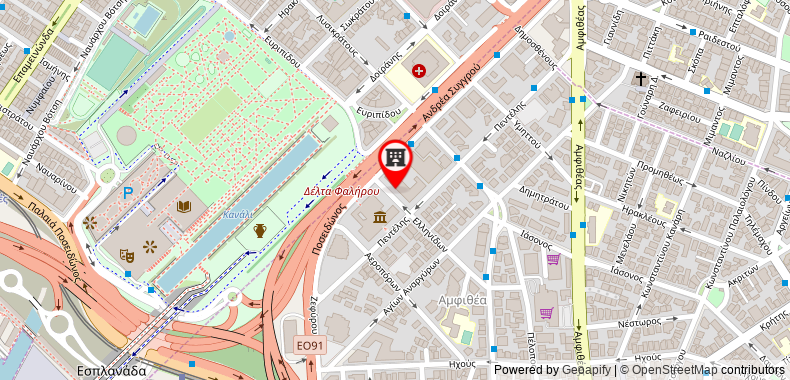 Athens Marriott Hotel on maps