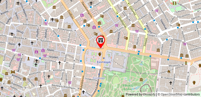 Hotel Grande Bretagne, a Luxury Collection Hotel, Athens on maps